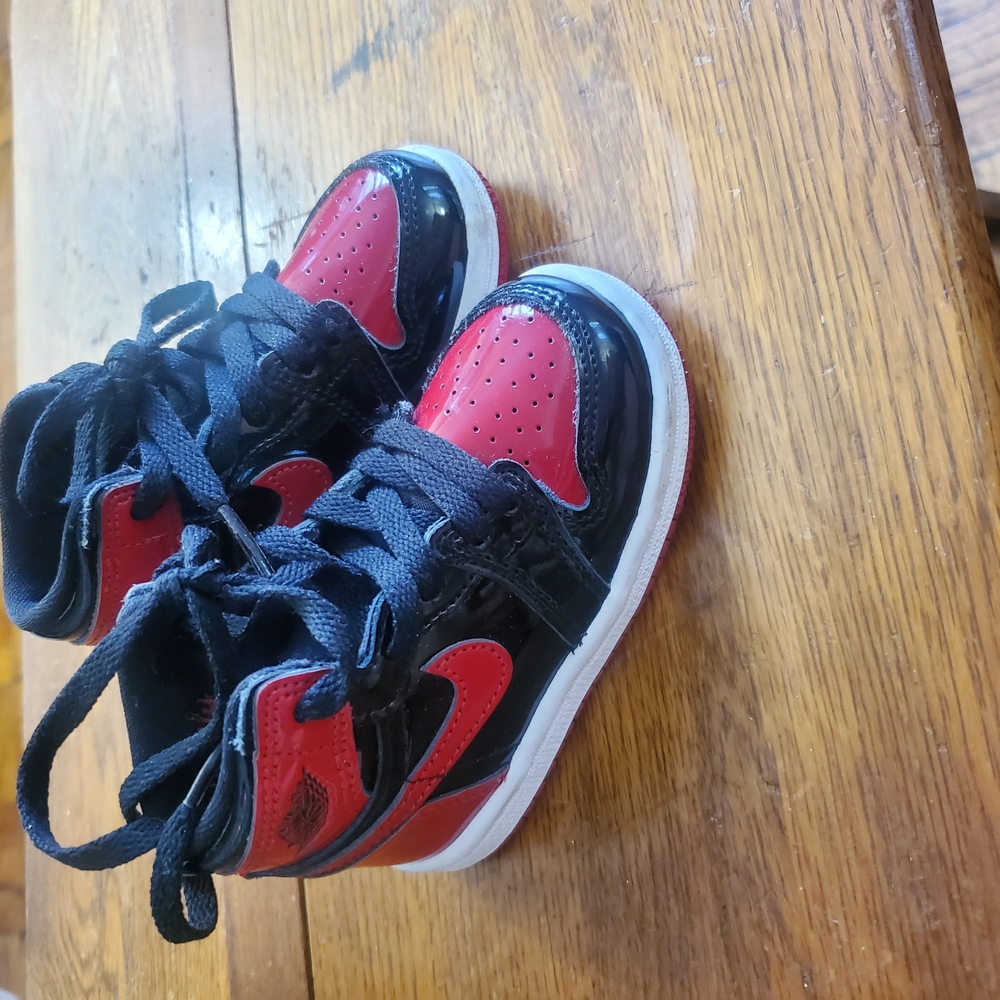 Kids Black and Red Sneakers